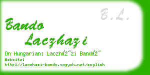 bando laczhazi business card